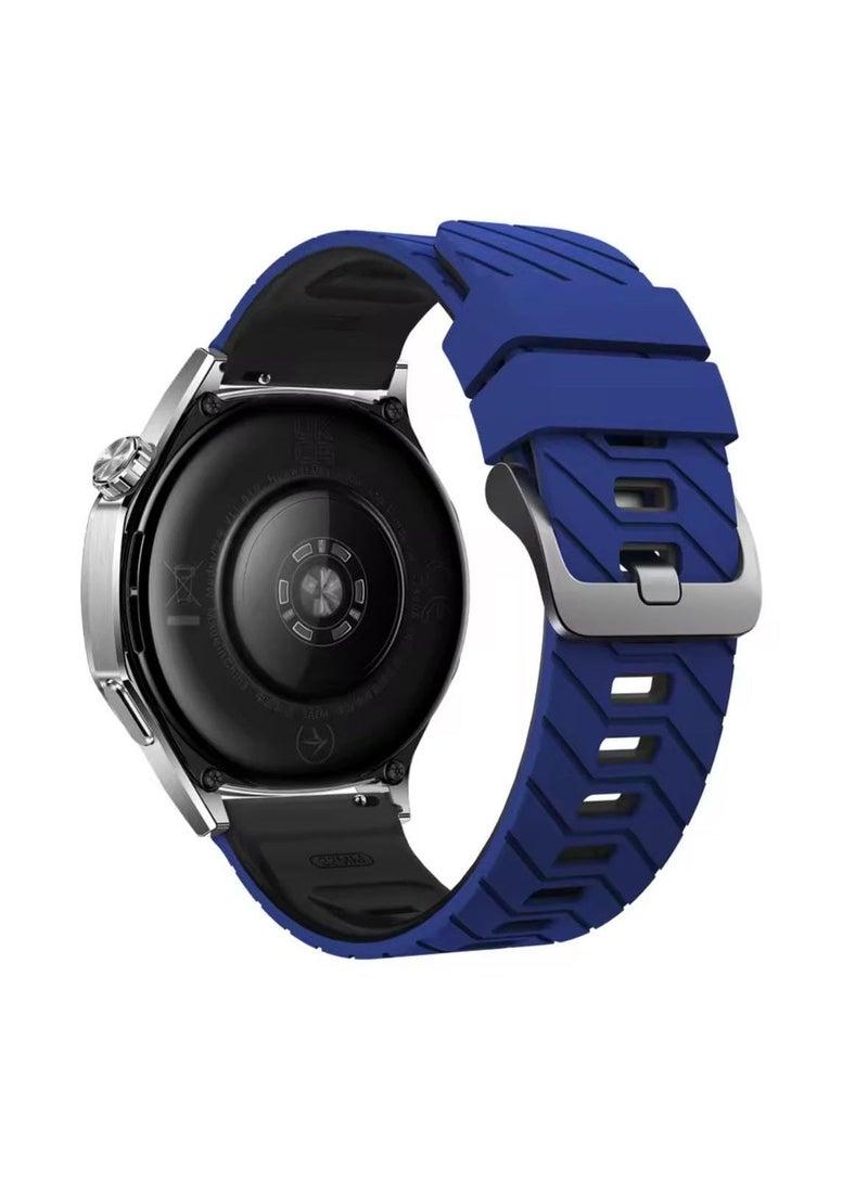 فكرة حزام سيليكون فاخر 22 مم لساعة Huawei Watch GT6 46 مم | GT6 Pro | GT5 46 مم | GT4 | GT2 GT3 46 مم | Watch 4/4 Pro | Watch 3/3 Pro | GT3 | GT3 Pro | GT Runner - Image 2